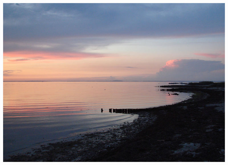 Abendröte am Strand