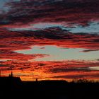 Abendröte über Freiburg