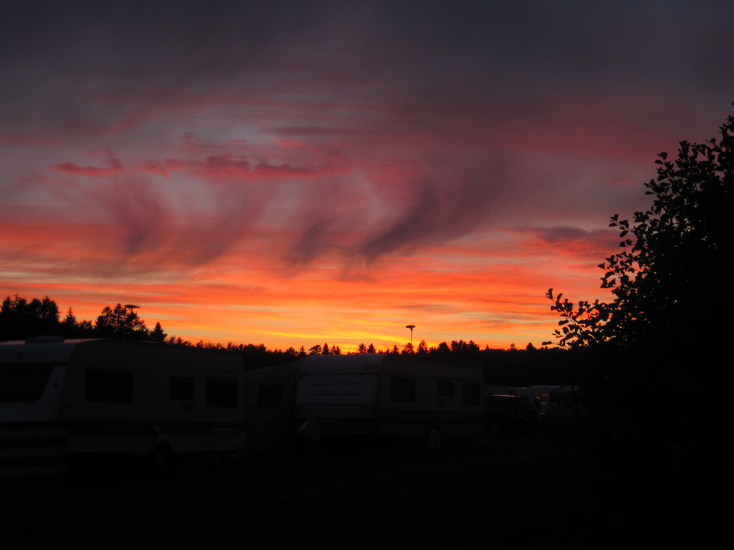 Abendröte_Norwegen_Campingplatz