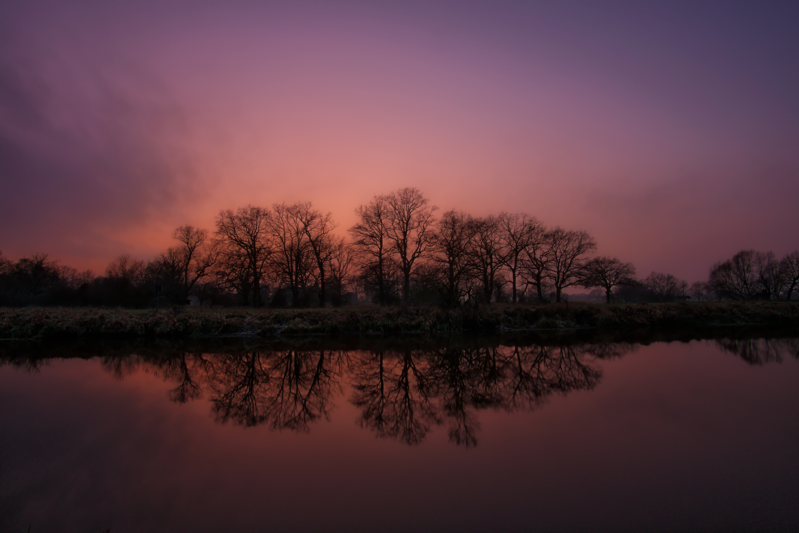 Abendrot am Abendhimmel