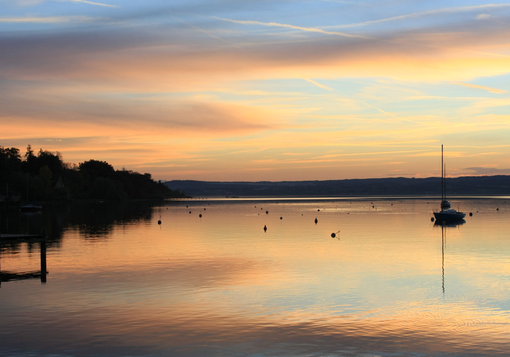 ABENDROT AM AMMERSEE