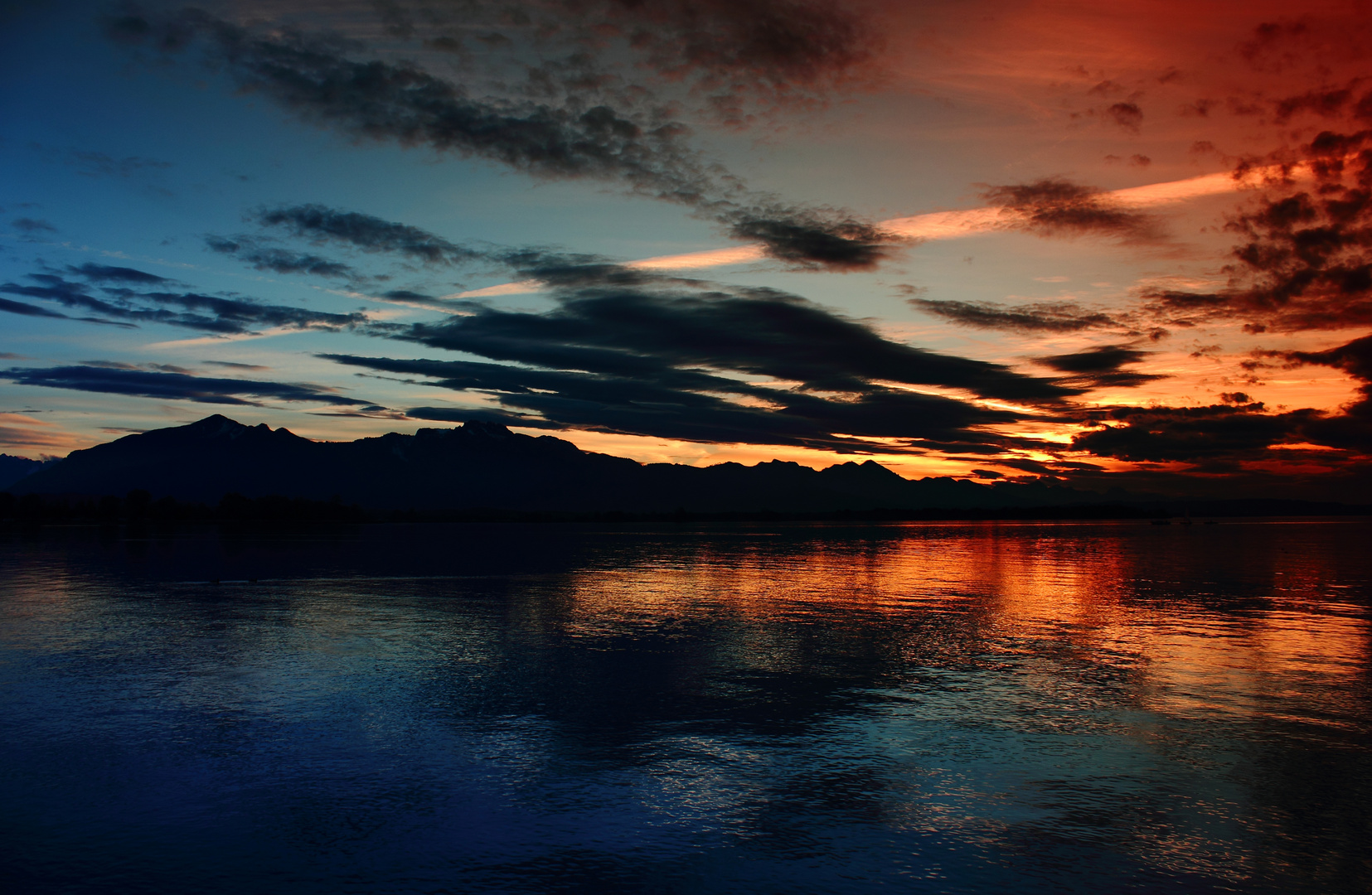 Abendrot am Chiemsee