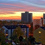 Abendrot am Ende der blauen Stunde