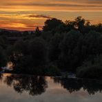 Abendrot am Fluss