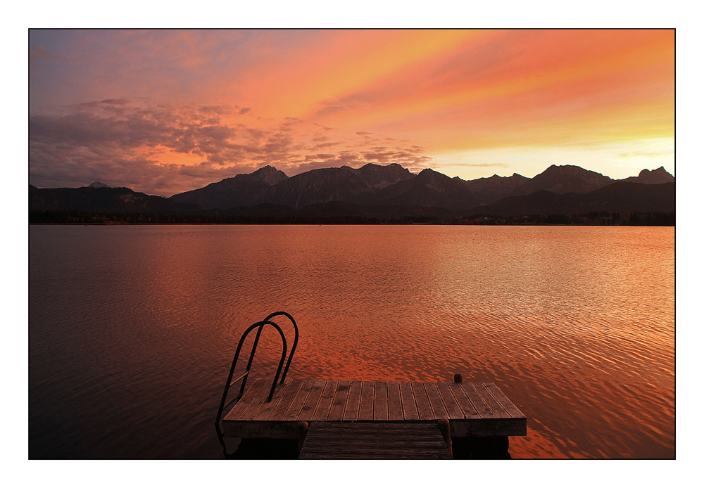 Abendrot am Hopfensee