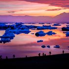 Abendrot am Jökulsárlón..