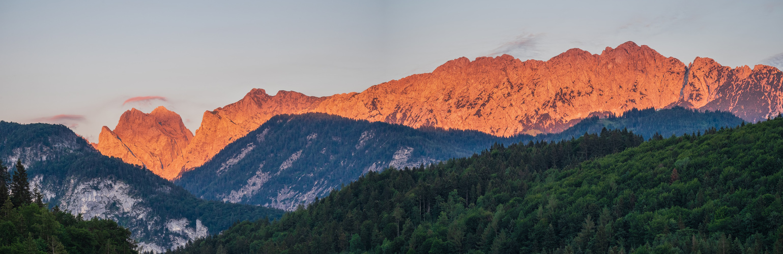 Abendrot am Kaisergebirge