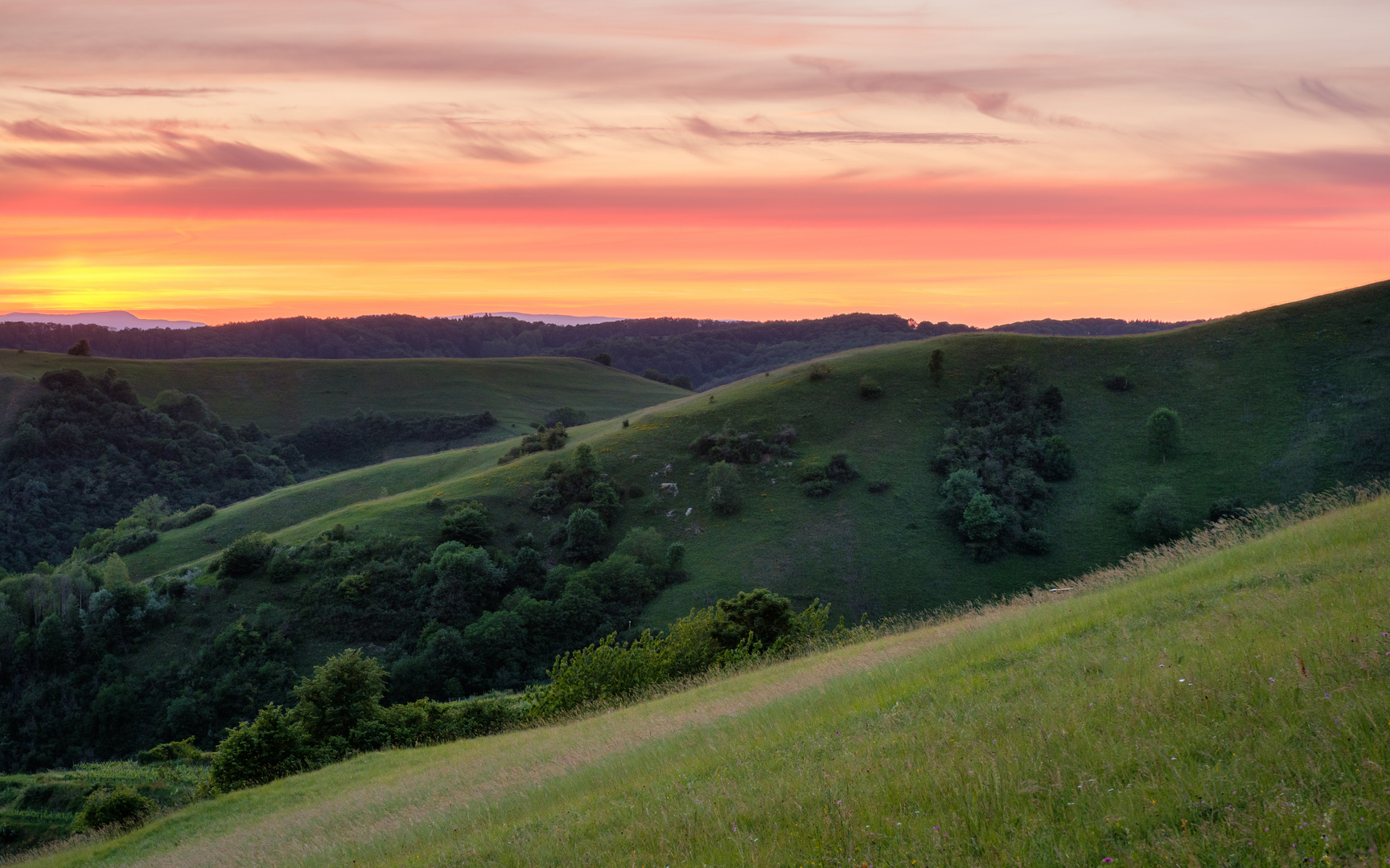 Abendrot am Kaiserstuhl