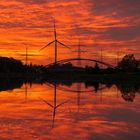 Abendrot am Kanal