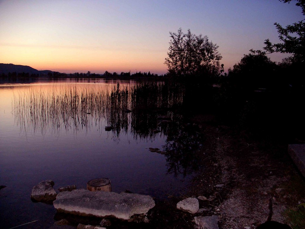 abendrot am kochelsee