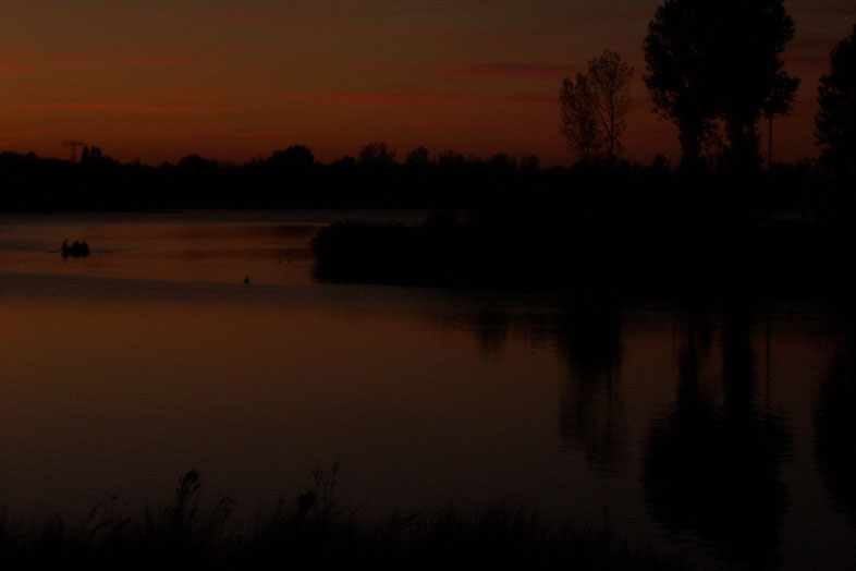 Abendrot am Kulkwitzer See zu Leipzig