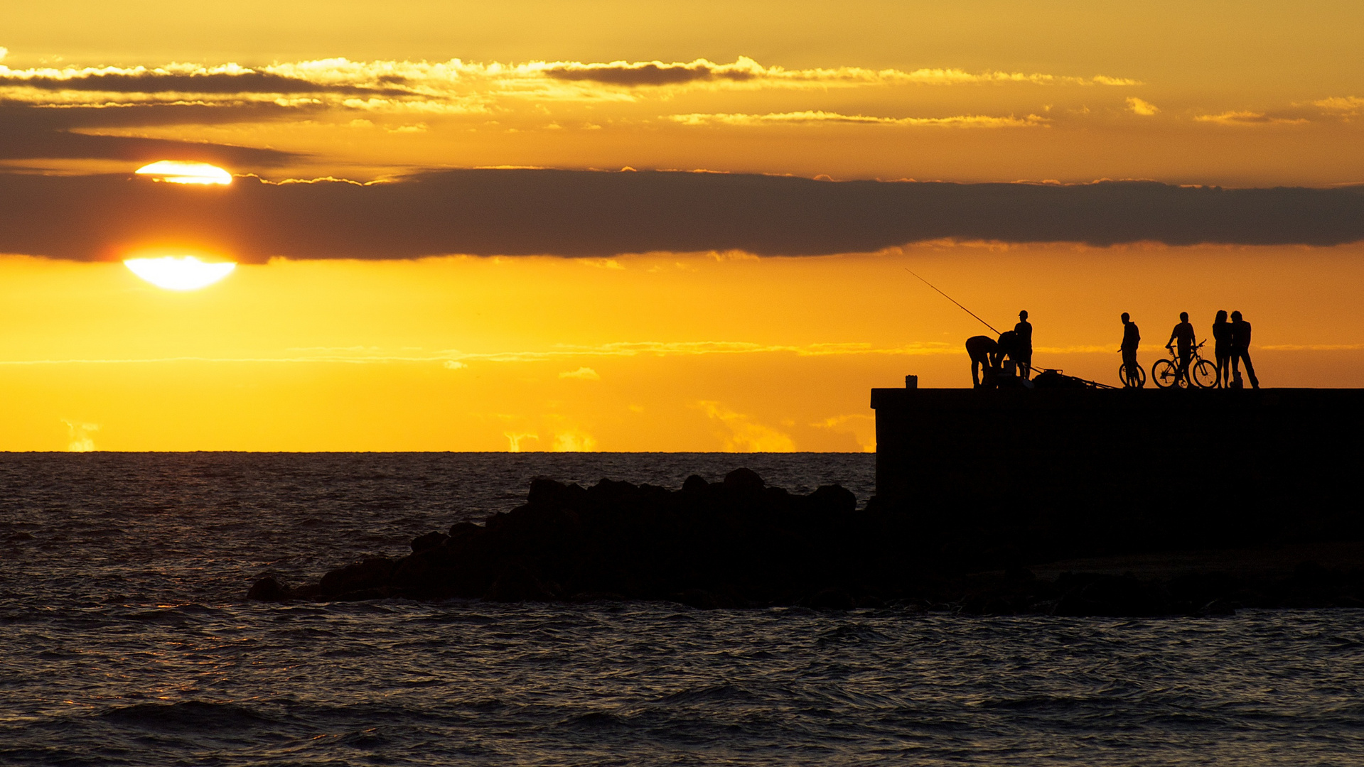 Abendrot am Meer