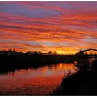 Abendrot am Mittellandkanal