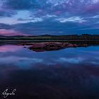 Abendrot am Moldaustausee.