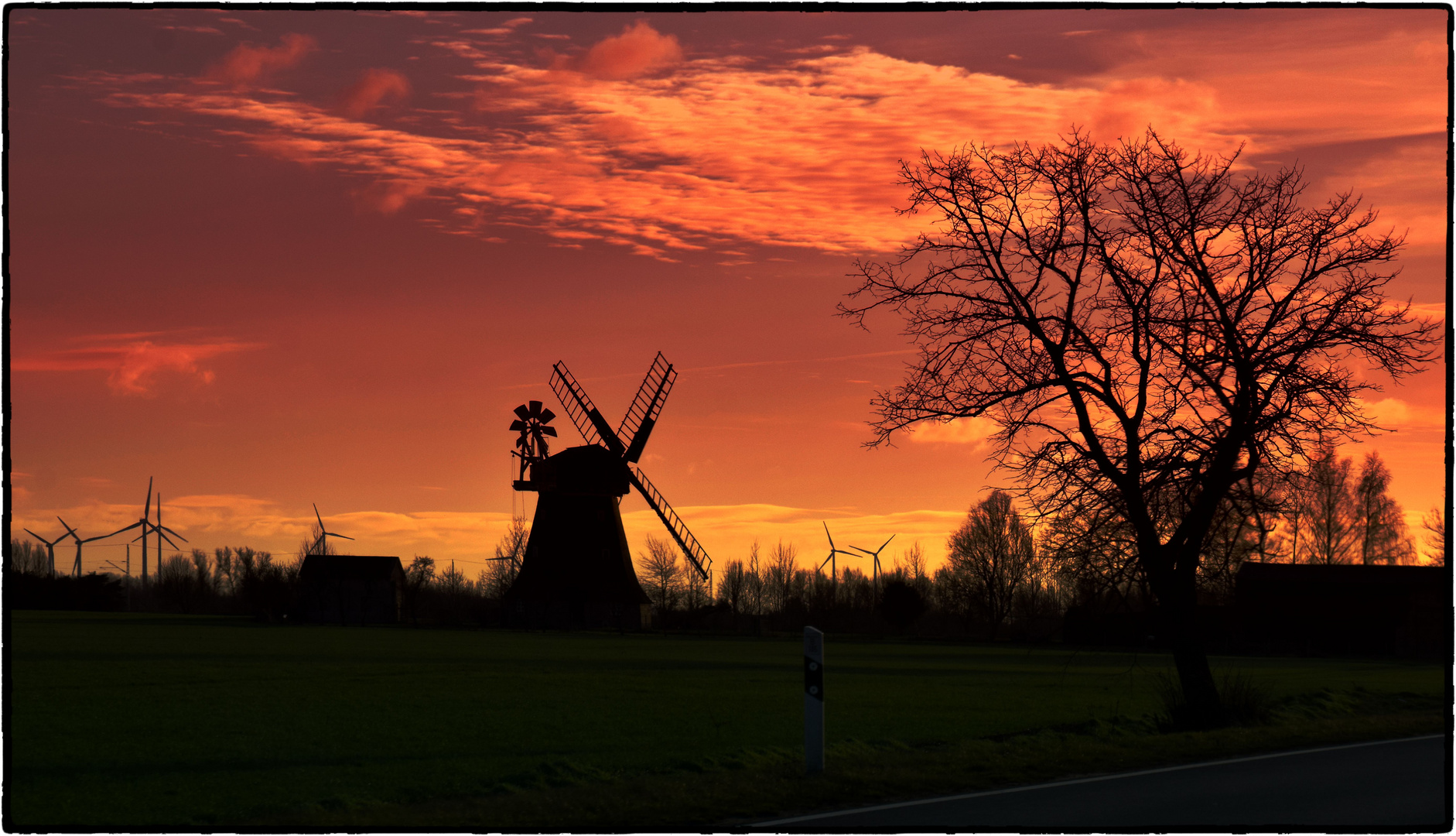 Abendrot am Mühlenort