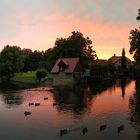 Abendrot am Mühlkanal.