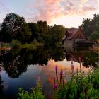 Abendrot am Mühlkanal.