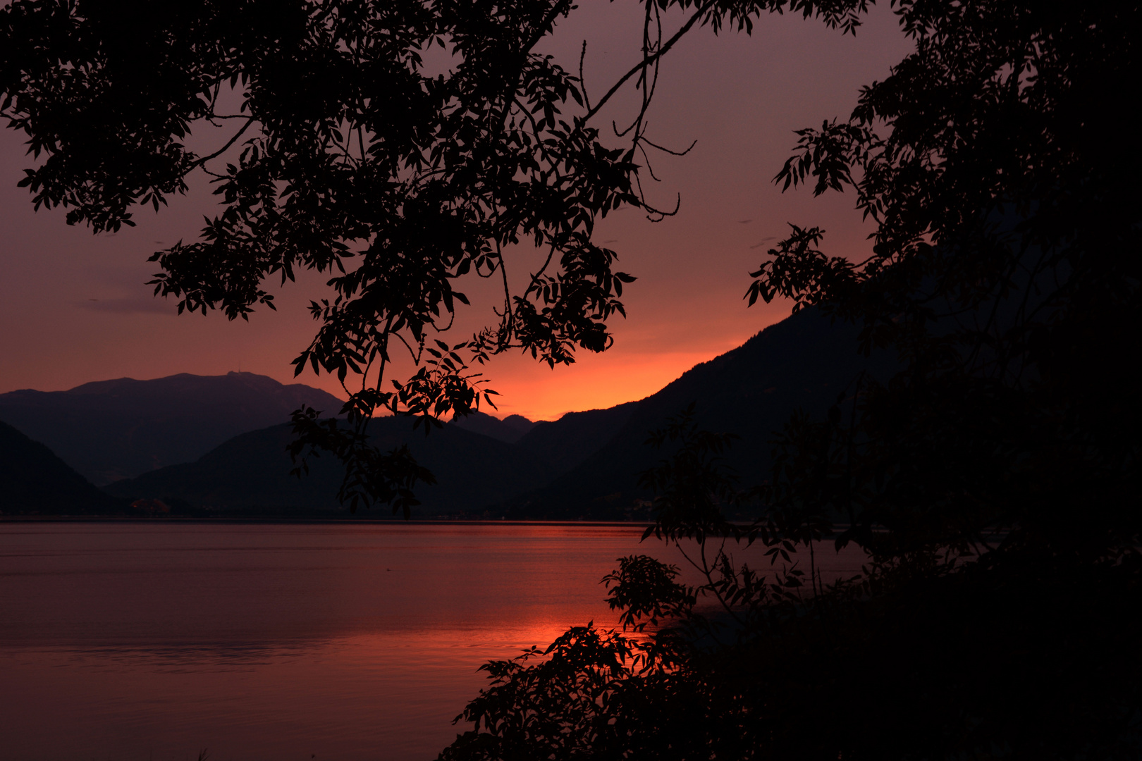 Abendrot am Ossiacher-See