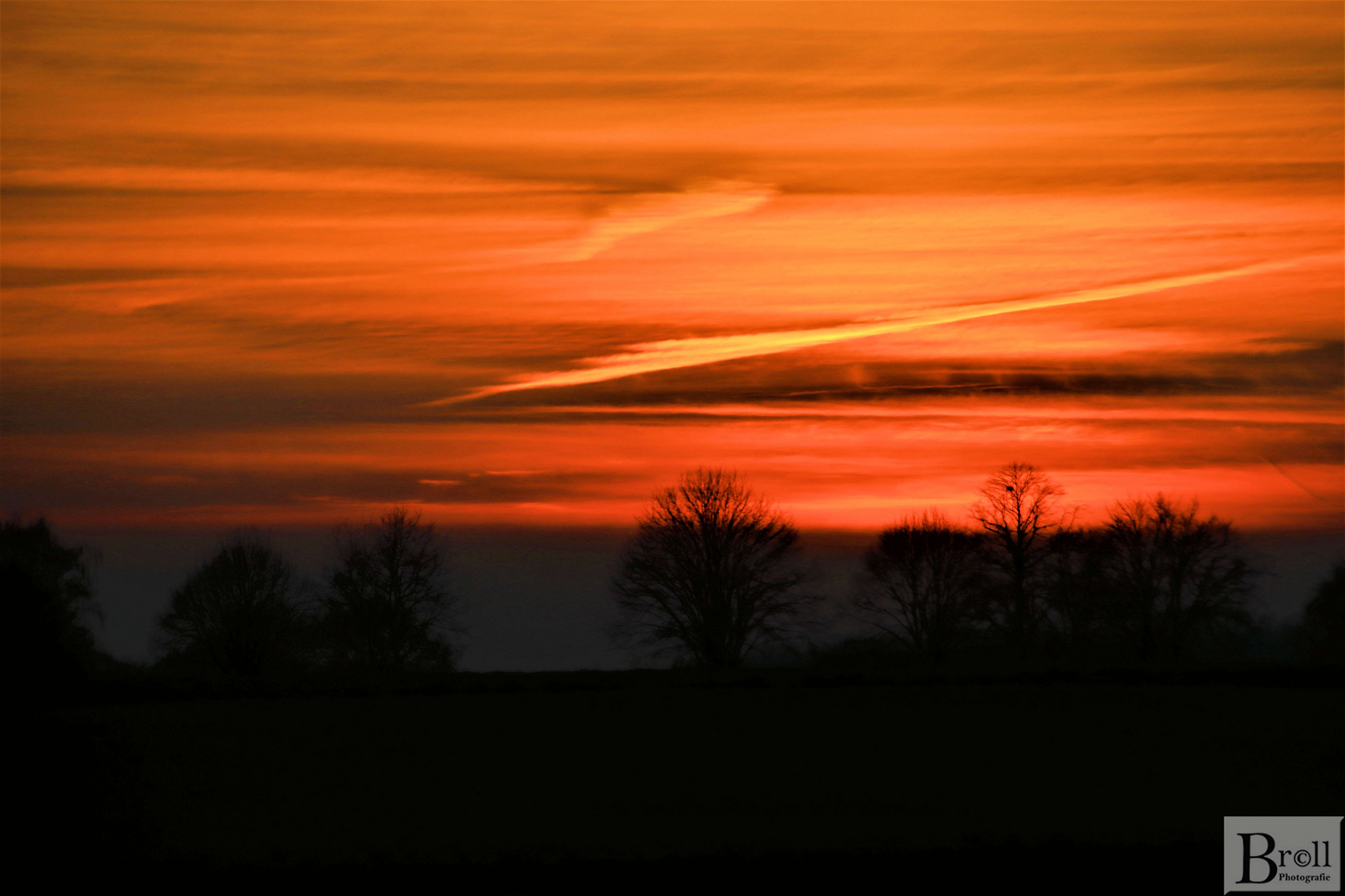 Abendrot am Ostersonntagabend