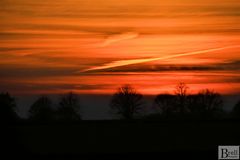 Abendrot am Ostersonntagabend