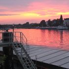 Abendrot am Rhein