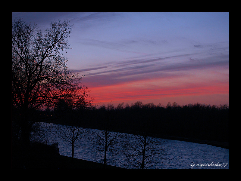 Abendrot am Rhein-Herne-Kanal