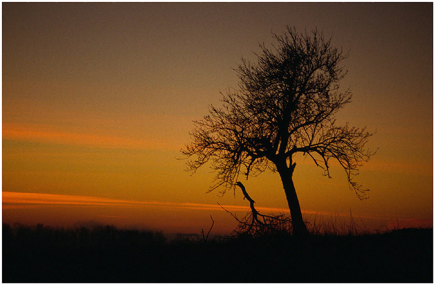 Abendrot am Rhönhimmel