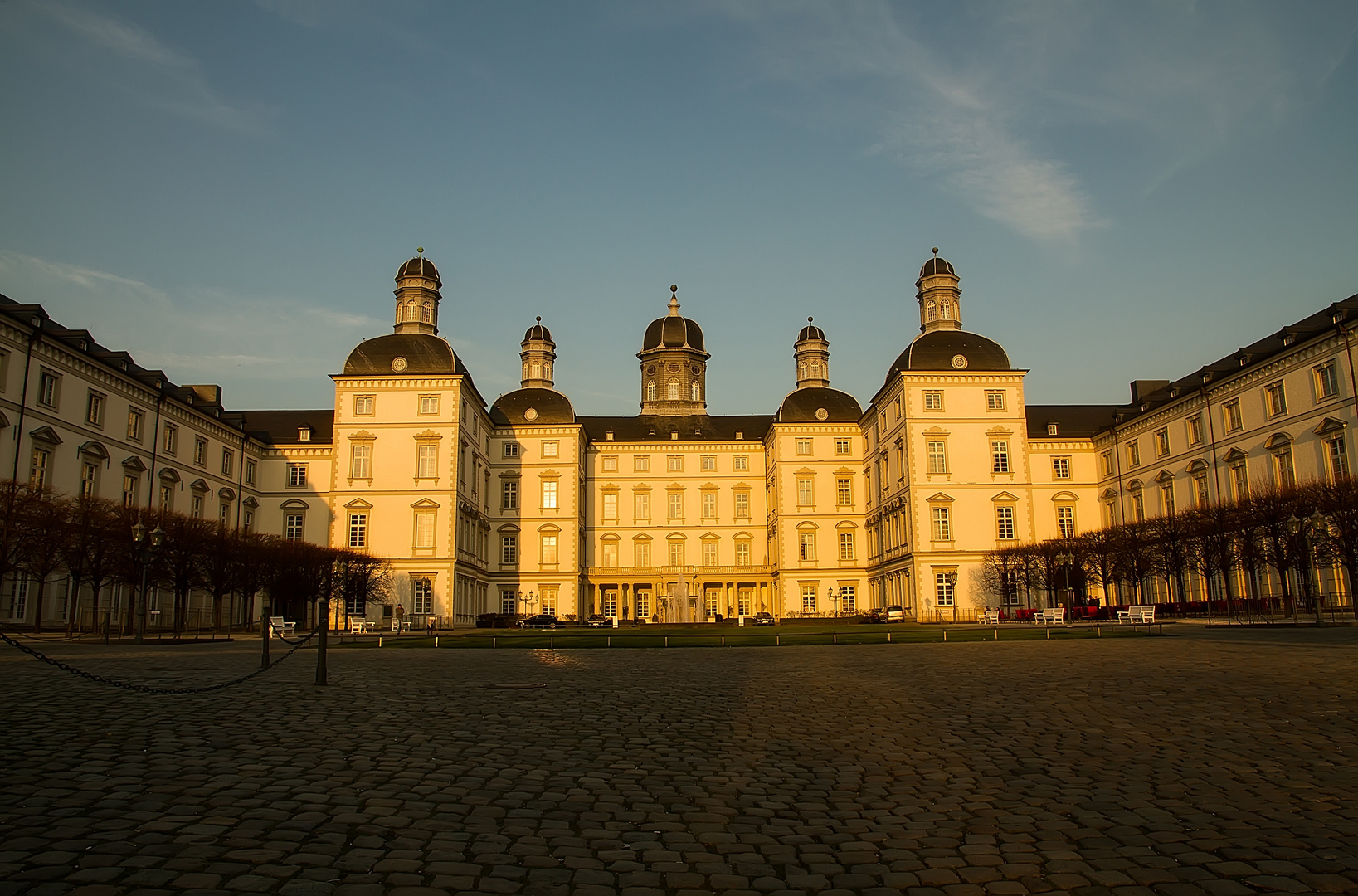 Abendrot am Schloss Bensberg