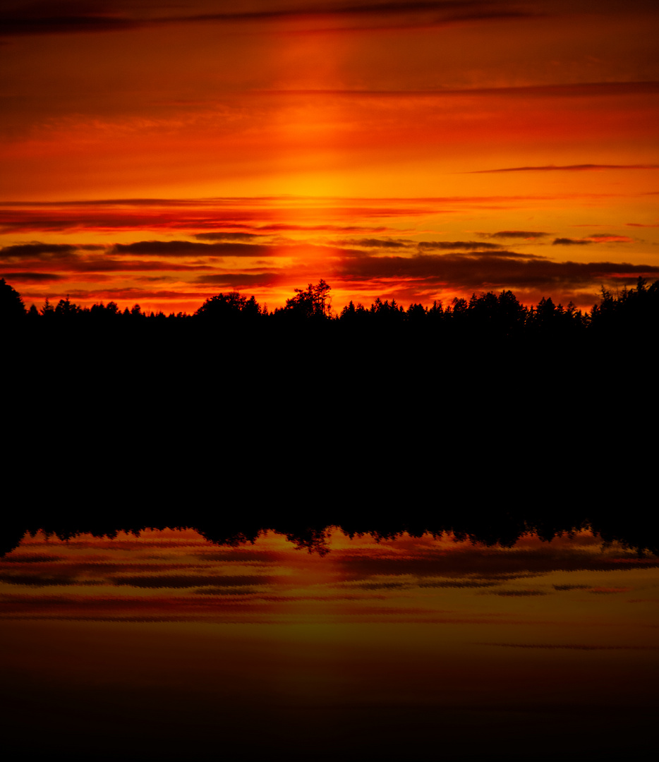 Abendrot am See