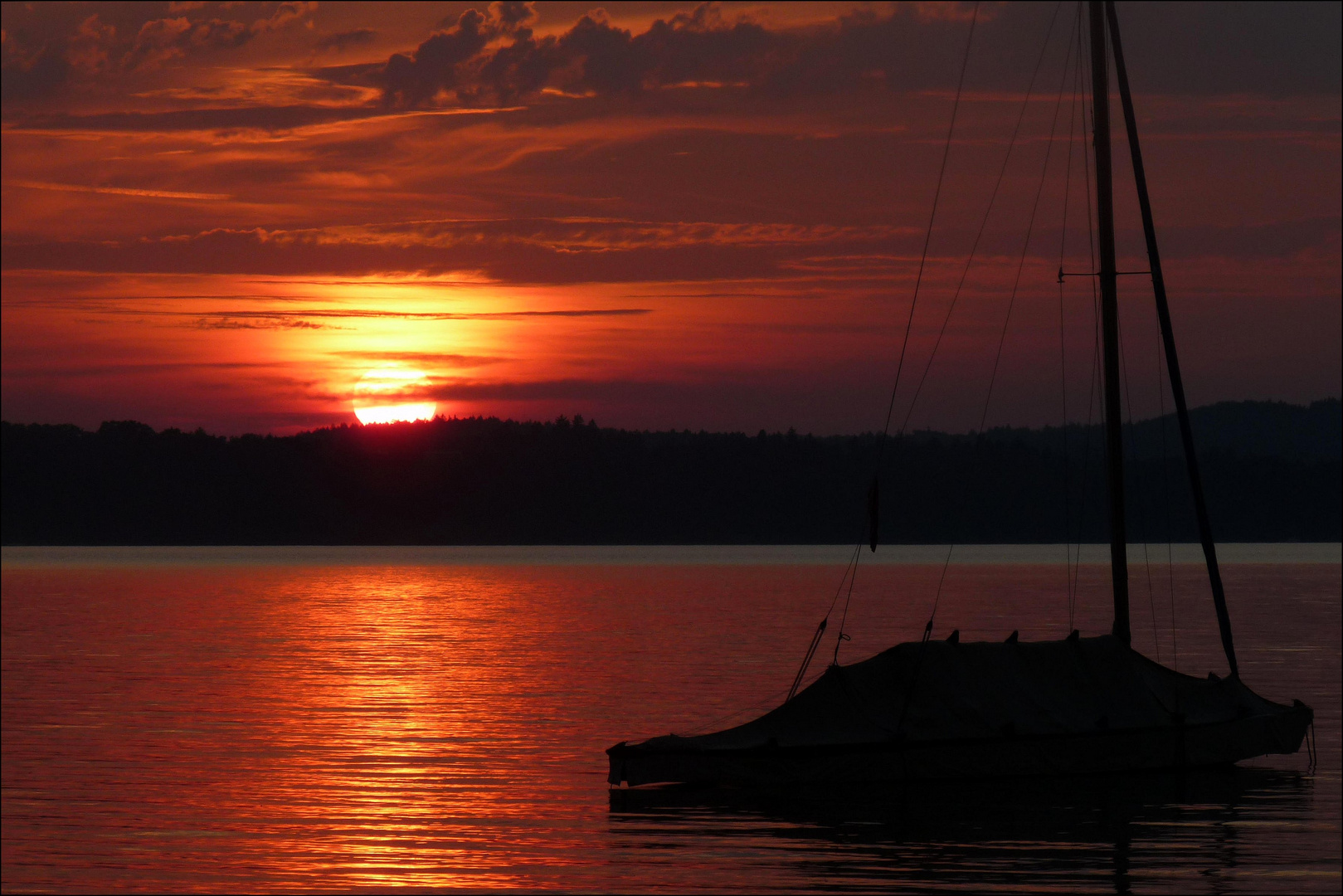 Abendrot am See