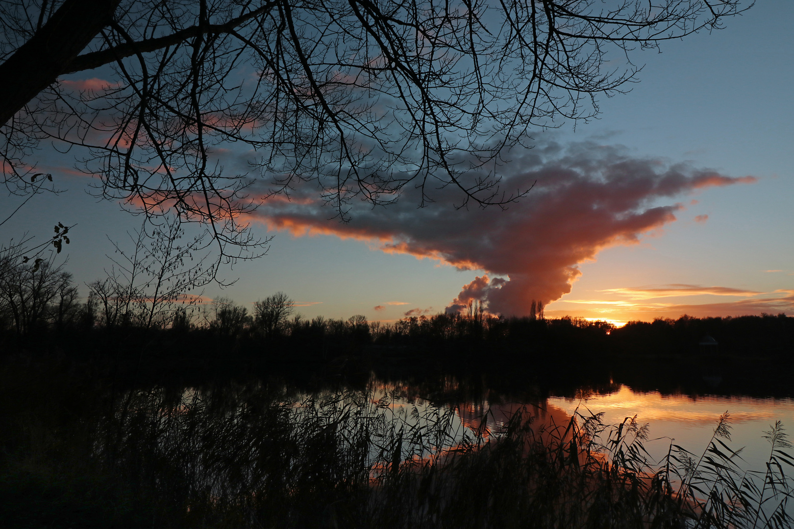 Abendrot am Spielmannsteich