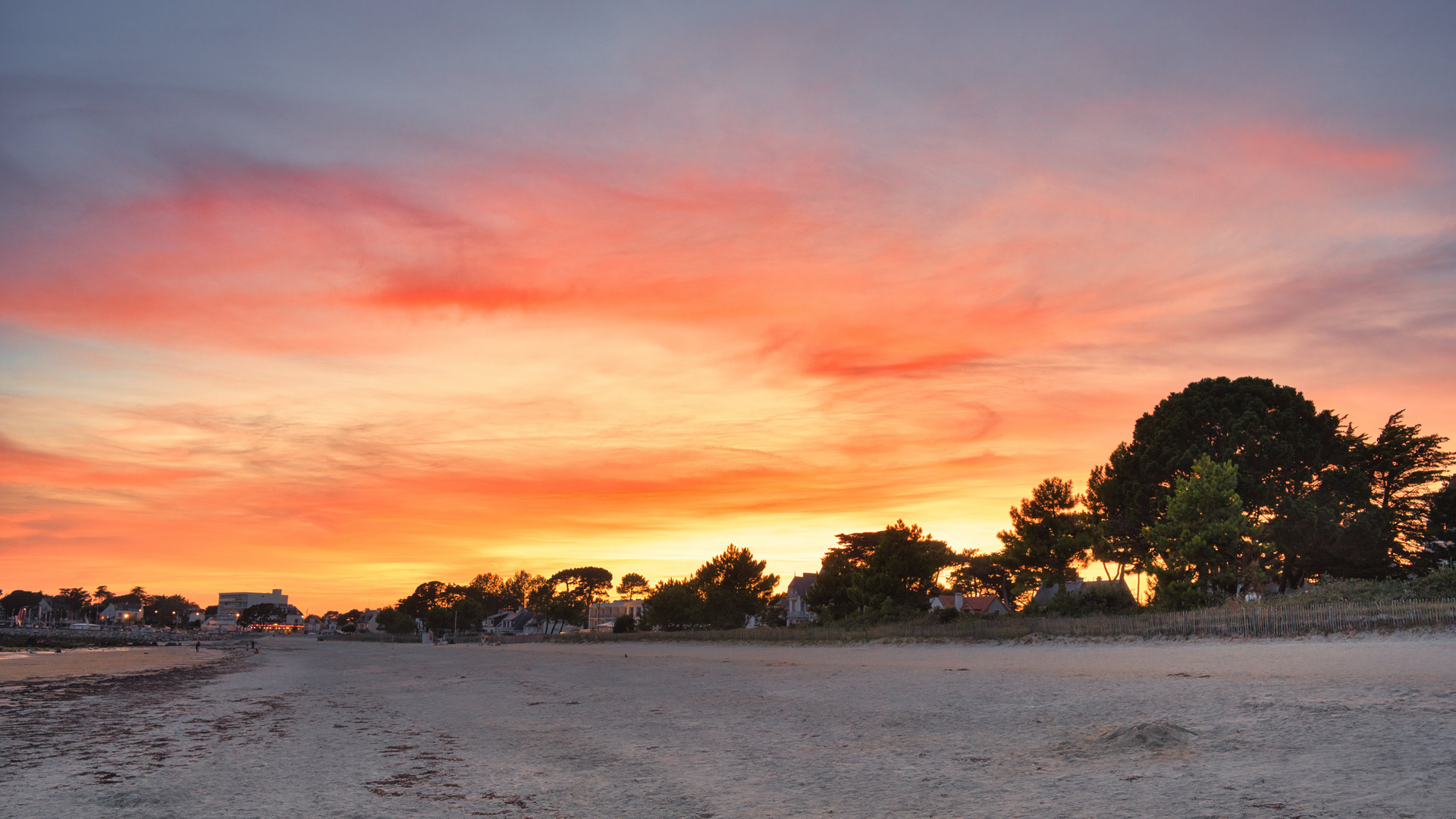 Abendrot am Strand