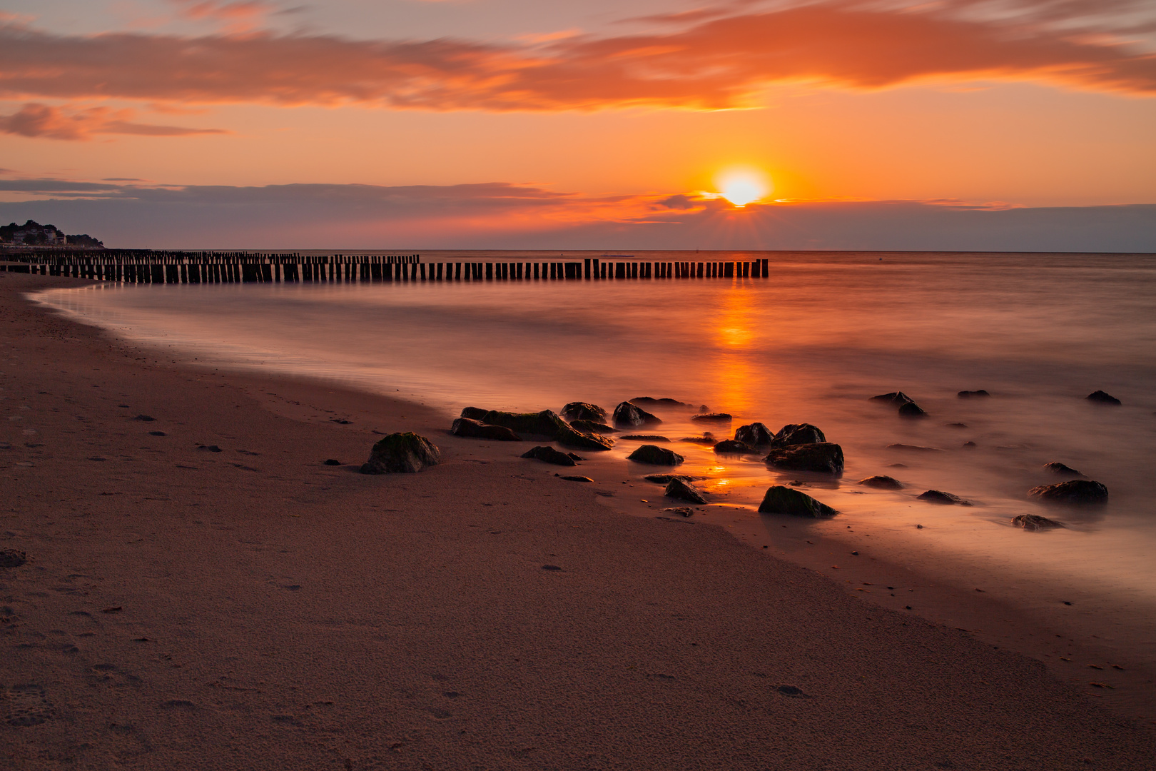 Abendrot am Strand