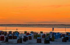 Abendrot am Strand von Neuharlingersiel