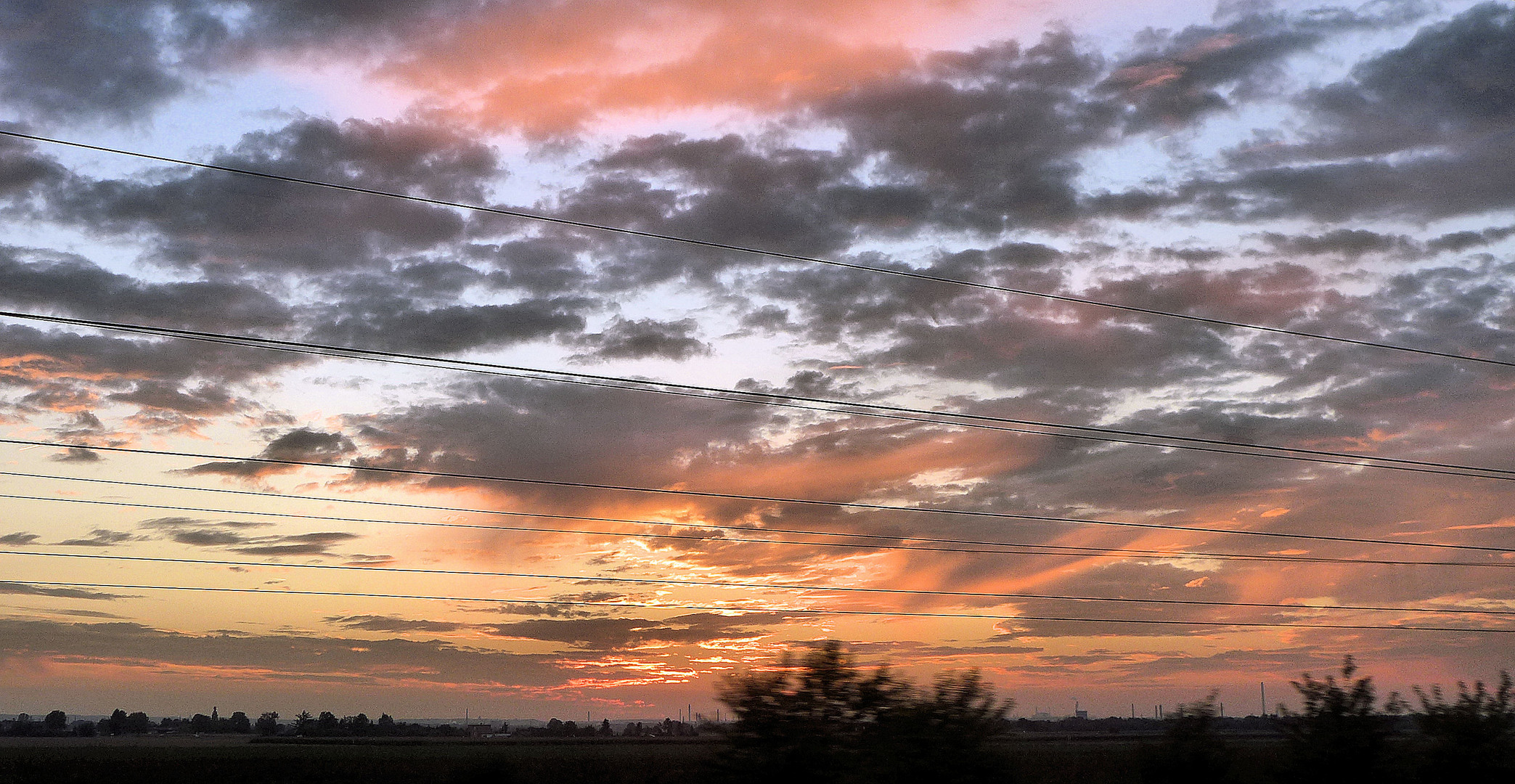 Abendrot am Tag der Deutschen Einheit