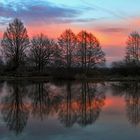 Abendrot am Weiher