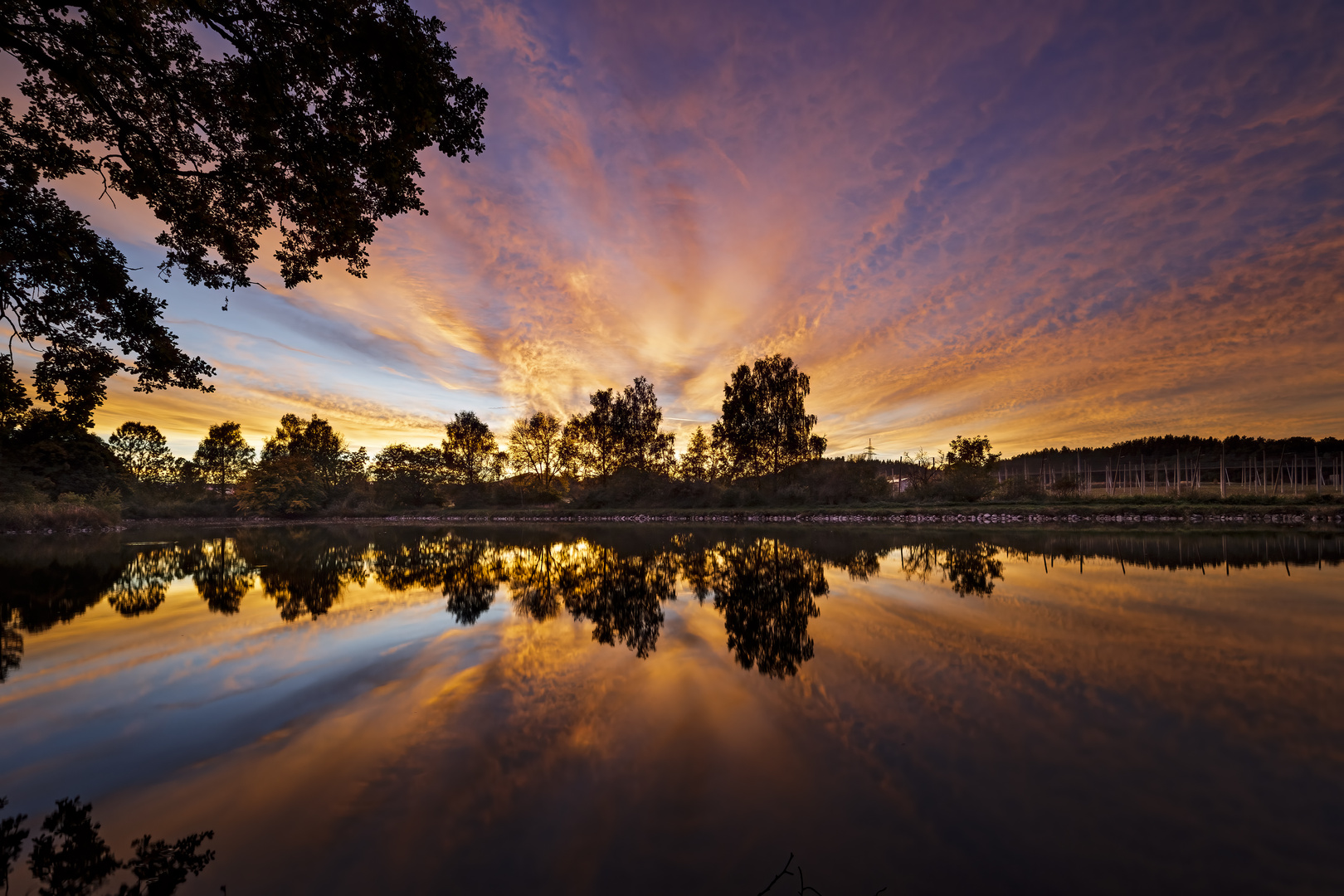 Abendrot am Weiher