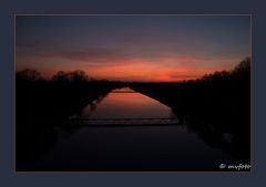 Abendrot am Wesel-Datteln-Kanal bei Dorsten