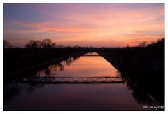 Abendrot am Wesel-Datteln-Kanal bei Dorsten heute Abend