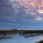 Abendrot am Westerhever Leuchtturm