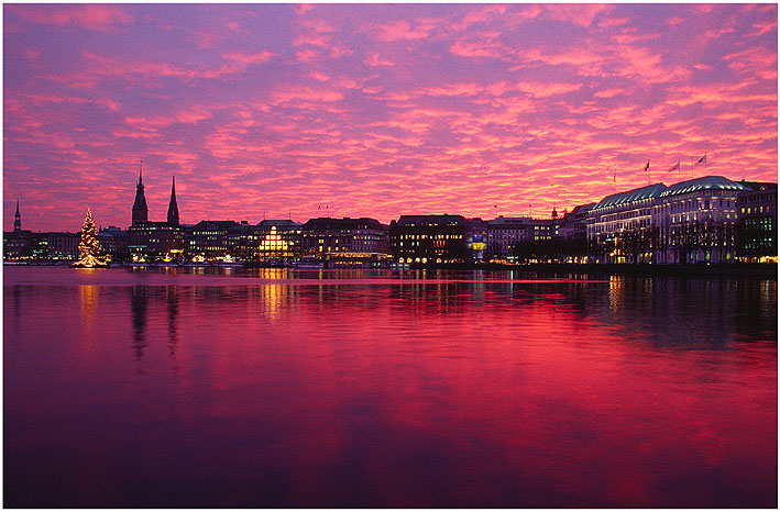 Abendrot an der Binnenalster...