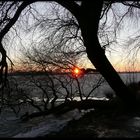 Abendrot an der Elbe