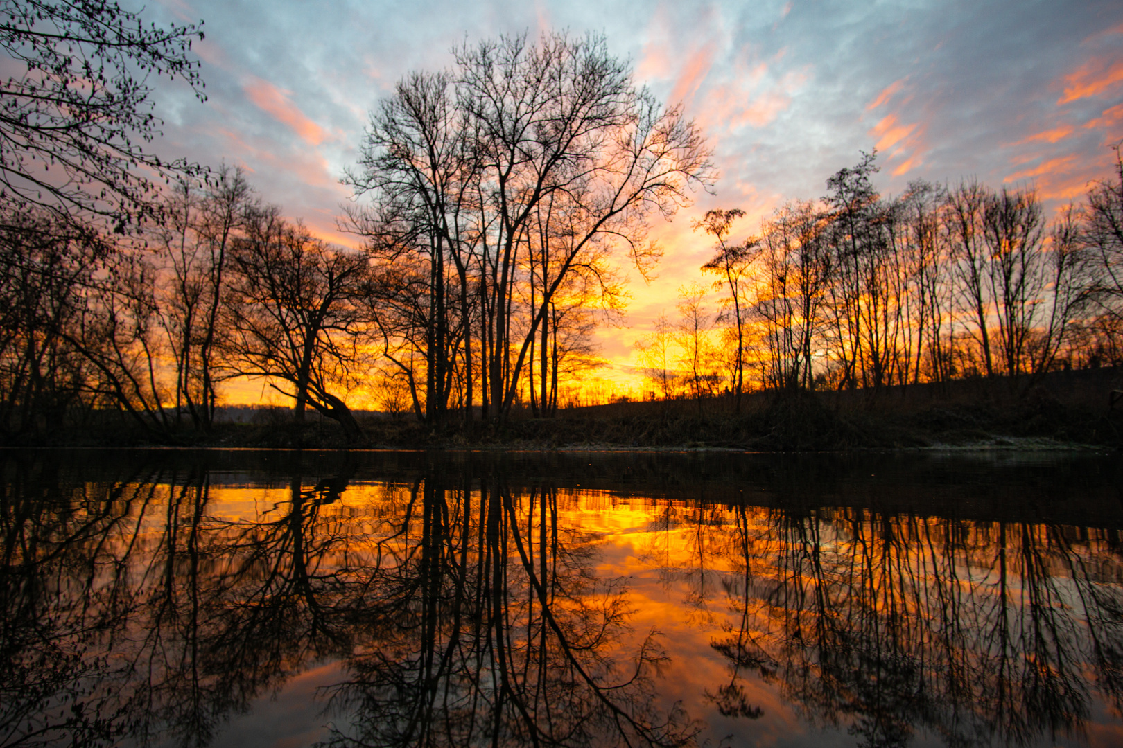 Abendrot an der Enz