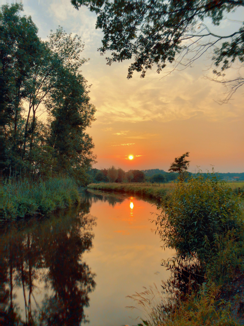 Abendrot an der Niers