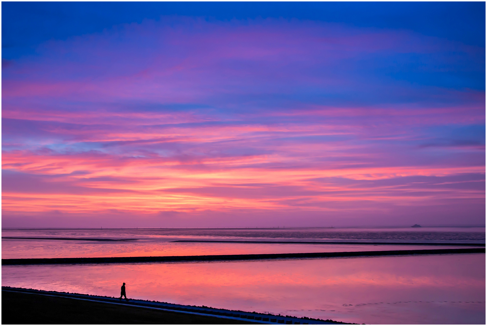 Abendrot an der Nordsee