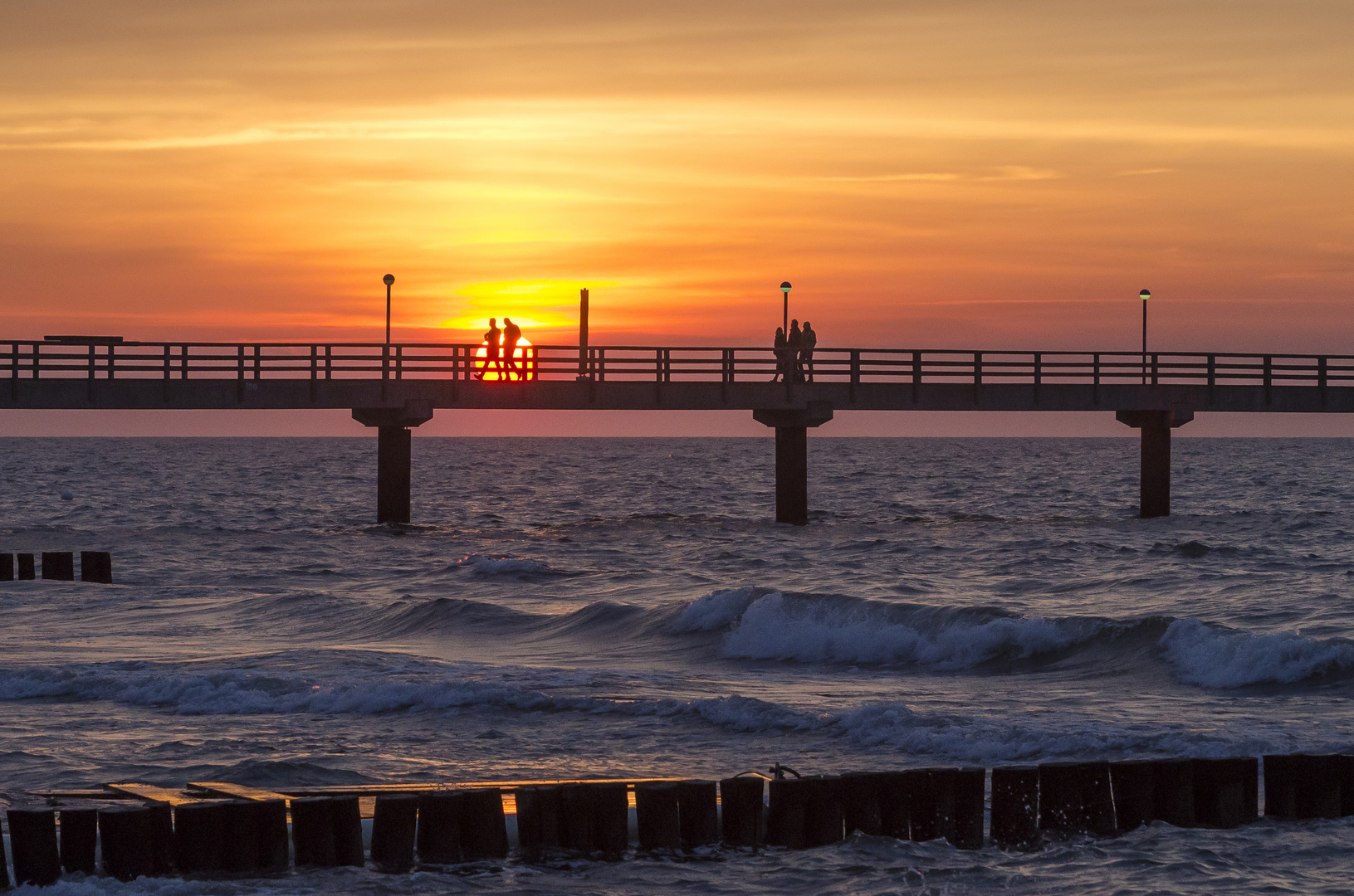 Abendrot an der Ostsee