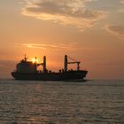 AbendRot an der WesterSchelde bei Terneuzen