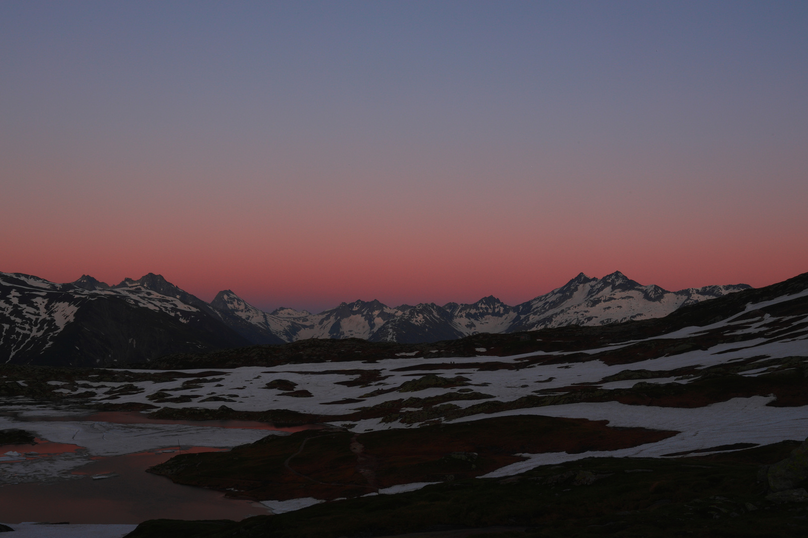 Abendrot auf dem Grimsel