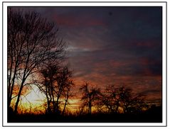 Abendrot auf dem Land