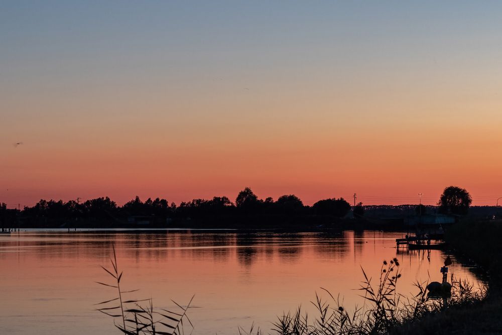 Abendrot auf dem Weg nach, Commachio